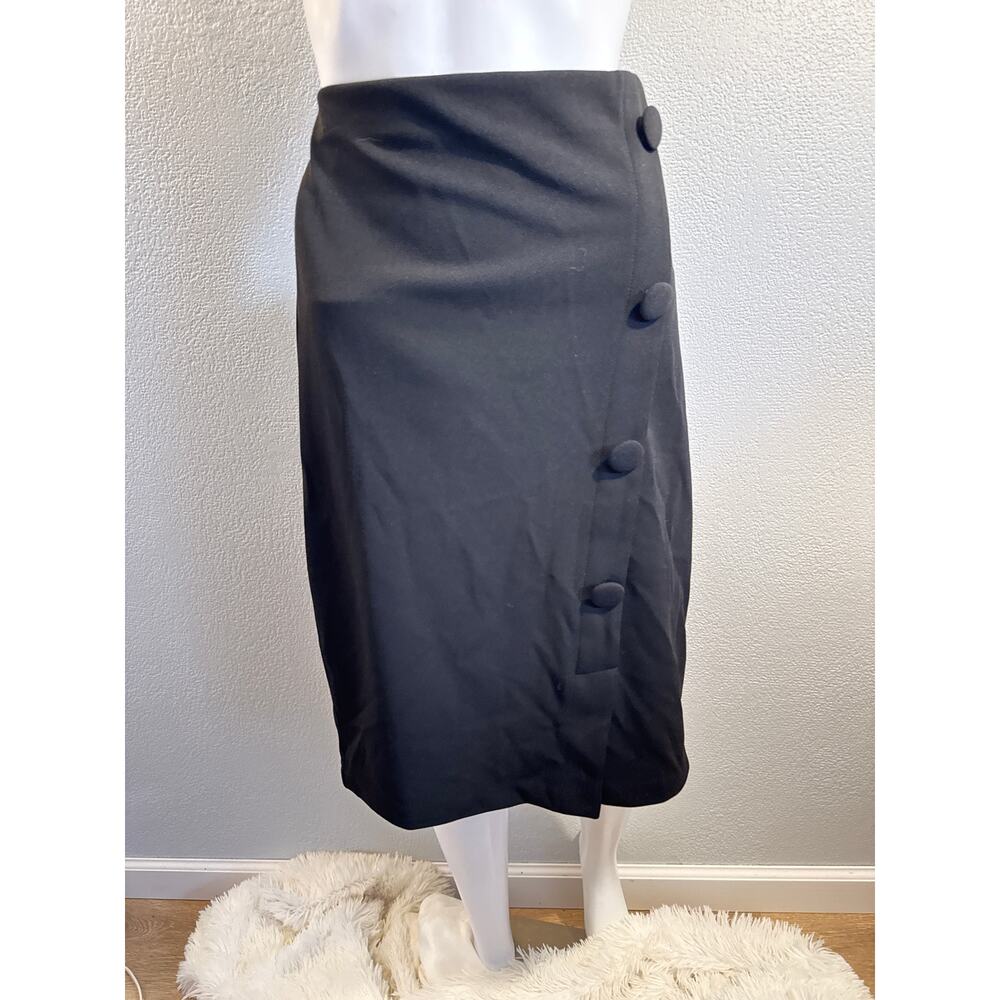NYCC Women’s Large Black Skirt Button Front Midi